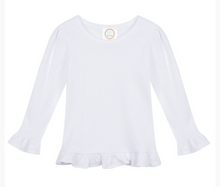 Load image into Gallery viewer, Girls Long Sleeve Ruffle Tee
